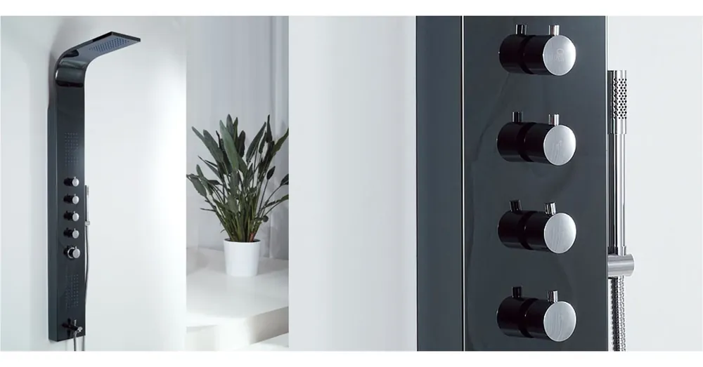 Gyors szállítás Wellis Mariner Black zuhanypanel, matt fekete WZ00102