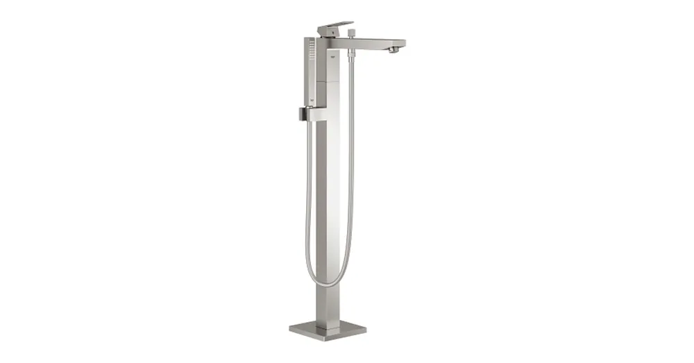 Grohe Eurocube Egykaros kádtöltő csaptelep 1/2″, padlóra szerelhető matt szuperacél 23672DC1 Prémium