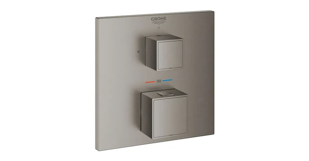 Biztonságos vásárlás Grohe Grohtherm Cube Termosztátos keverő 1 kimenethez elzáró szeleppel matt hard grafit 24153AL0