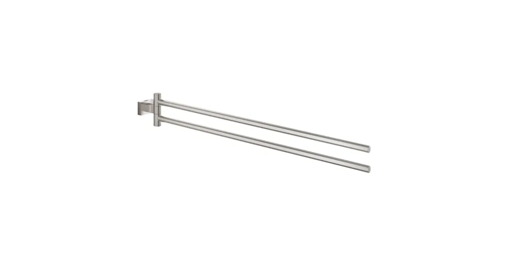 Újdonság Grohe Essentials Cube törölközőtartó, 2 águ, matt szuperacél 40624DC1
