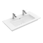 Rendeld meg most Villeroy & Boch Venticello 100 x 50 cm-es beépíthető mosdó 2 csaplyukkal Stone White CeramicPlus felülettel - 4104AKRW
