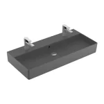 Expressz szállítás Villeroy & Boch Memento 2.0 100 x 47 cm-es mosdó 2 csaplyukkal Graphite CeramicPlus felülettel - 4A221LI4