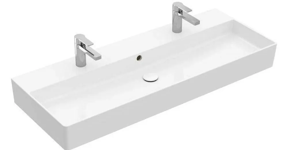 Szuper akció Villeroy & Boch Memento 2.0 120 x 47 cm-es mosdó 2 csaplyukkal - 4A22C401