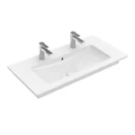 Villeroy & Boch Venticello 120 x 50 cm-es beépíthető mosdó 2 csaplyukkal CeramicPlus felülettel - 4104CKR1 Bestseller