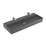 Újdonság Villeroy & Boch Memento 2.0 120 x 47 cm-es mosdó 2 csaplyukkal Graphite CeramicPlus felülettel - 4A22C4I4
