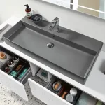 Villeroy & Boch Memento 2.0 100 x 47 cm-es mosdó 1 csaplyukkal Graphite CeramicPlus felülettel - 4A221GI4 Kihagyhatatlan ajánlat