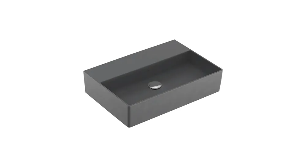 Villeroy & Boch Memento 2.0 60 x 42 cm-es mosdó csaplyuk és túlfolyó nélkül Graphite CeramicPlus felülettel - 4A2263I4 Alacsony ár