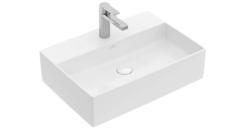 Villeroy & Boch Memento 2.0 50 x 42 cm-es ráültethető mosdó 1 csaplyukkal Stone White CeramicPlus felülettel - 4A0750RW Legkelendőbb
