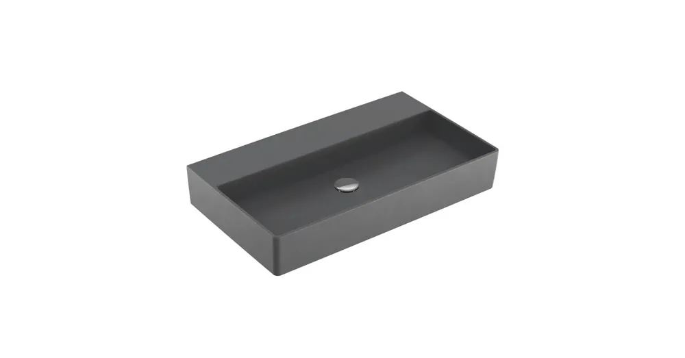 Villeroy & Boch Memento 2.0 80 x 47 cm-es mosdó csaplyuk és túlfolyó nélkül Graphite CeramicPlus felülettel - 4A228FI4 Olcsóbb