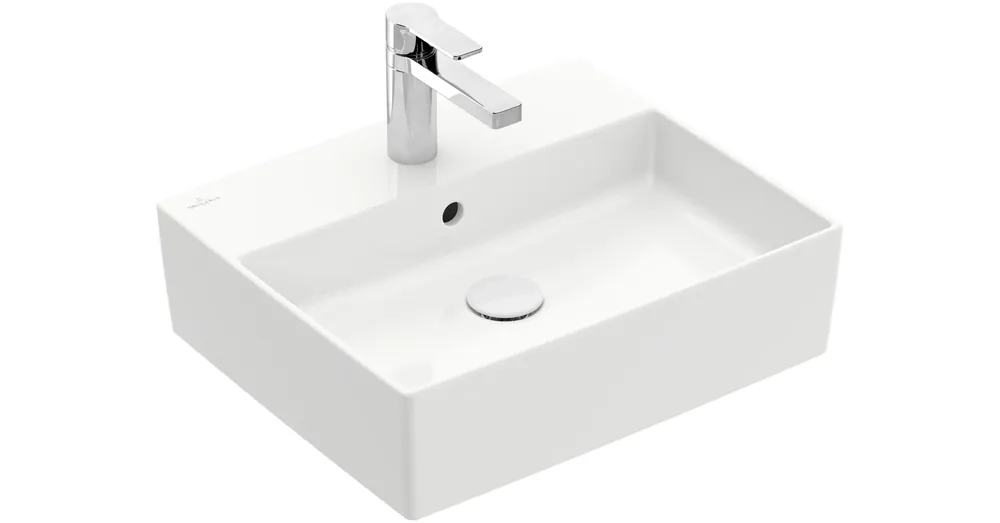 Villeroy & Boch Memento 2.0 60 x 42 cm-es mosdó 1 csaplyukkal Stone White CeramicPlus felülettel - 4A2260RW Rendeld meg most