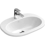 Villeroy & Boch O.Novo 56 x 40,5 cm-es beépíthető mosdó 1 csaplyukkal CeramicPlus felülettel túlfolyó nélkül - 416157R1 Azonnal elérhető