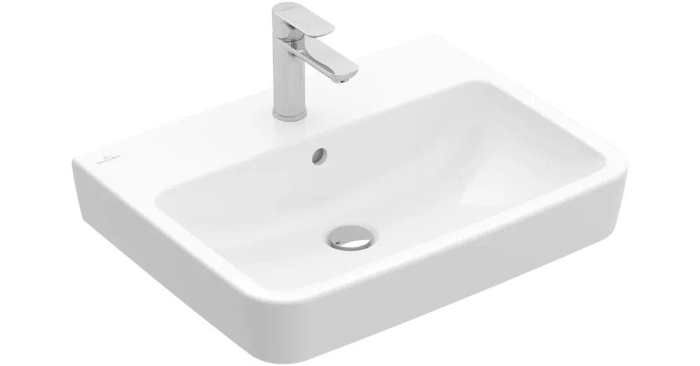 Villeroy & Boch O.Novo 55 x 46 cm-es mosdó 1 csaplyukkal CeramicPlus felülettel túlfolyó nélkül - 4A4156R1 Árengedmény
