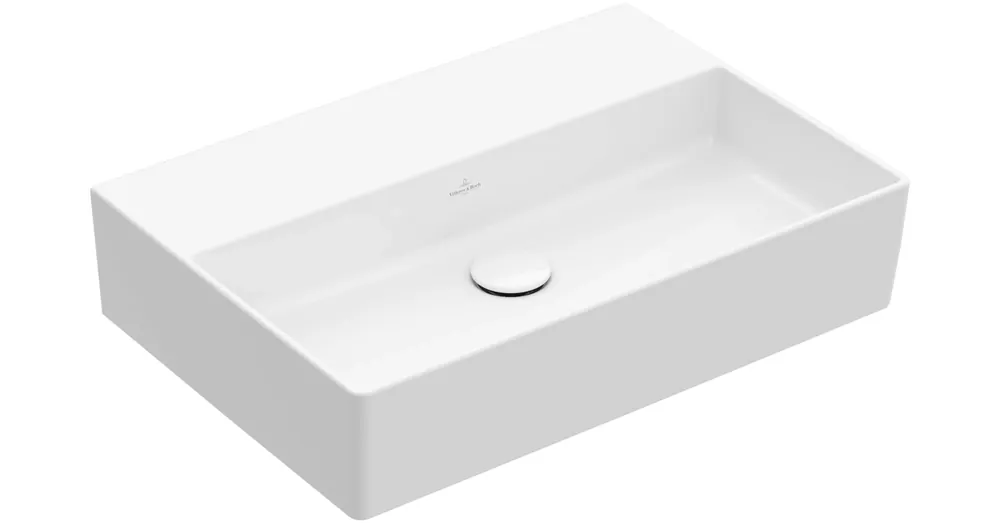 Villeroy & Boch Memento 2.0 50 x 42 cm-es mosdó csaplyuk és túlfolyó nélkül CeramicPlus felülettel - 4A225FR1 Árcsökkenés