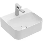 Villeroy & Boch Finion 43 x 39 cm-es kézmosó Stone White CeramicPlus felülettel túlfolyó nélkül - 436443RW Biztonságos fizetés