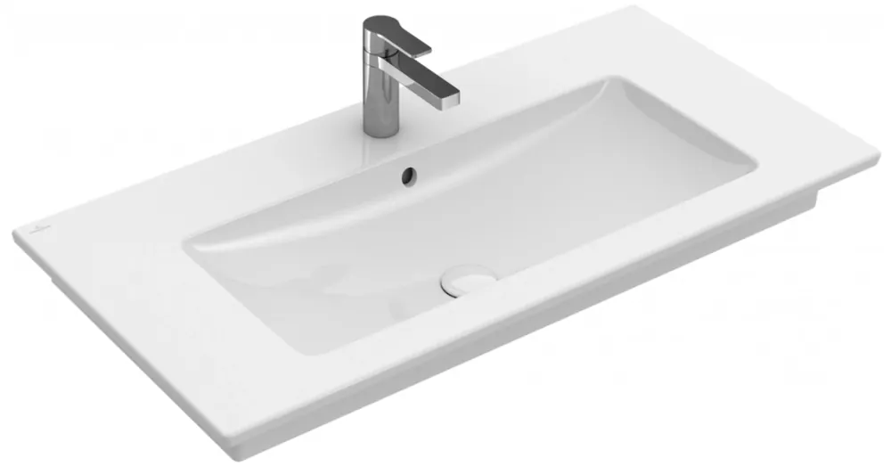 Szuper ajánlat Villeroy & Boch Venticello 100 x 50 cm-es beépíthető mosdó 1 csaplyukkal CeramicPlus felülettel - 4104ALR1