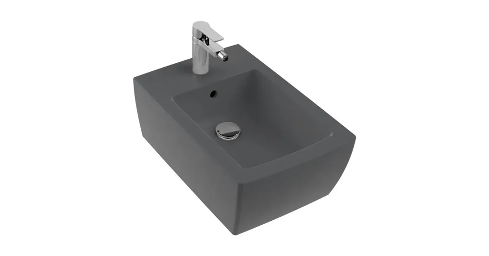 Biztonságos vásárlás Villeroy & Boch Memento 2.0 37,5 x 56 cm-es fali bidé Graphite CeramicPlus felülettel - 443300I4