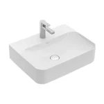 Ne maradj le Villeroy & Boch Finion 60 x 47 cm-es mosdó 1 csaplyukkal CeramicPlus felülettel rejtett ViFlow túlfolyóval - 41686CR1