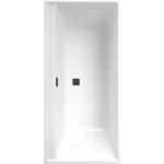 Exkluzív ajánlat Villeroy & Boch Collaro 1700 x 750 mm-es beépíthető egyenes kád Matt Black Stone White - UBA170COR2NV-RW