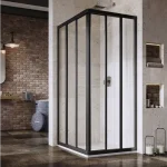 Végkiárusítás Ravak Supernova Zuhanykabin ASRV3-75-198 fekete+Transparent üveg - 15V303R2Z1