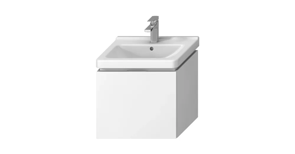 Biztonságos fizetés JIKA CUBITO alsószekrény 55 cm-es mosdóhoz, 1 fiókkal, fehér/fényes lakk H40J4223015001