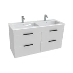 JIKA CUBE alsószekrény 2 mosdóval, 4 fiók, 120x43 cm, fehér H4536621763001 Vedd meg most
