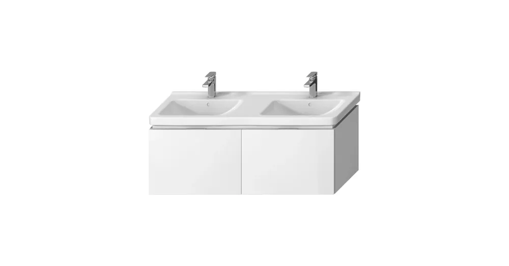 JIKA CUBITO alsószekrény 130 cm-es mosdóhoz, 2 fiókkal, fehér/fényes lakk H40J4274015001 Bestseller