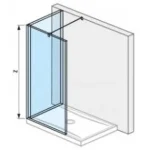 JIKA Walk-In PURE "L" zuhanyfal 140x90cm H2694260026681 Olcsó