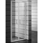 JIKA LYRA PLUS Kettős zuhanyajtó, 90 cm, átlátszó üveg fehér fogantyúval H2563820006681 Expressz szállítás