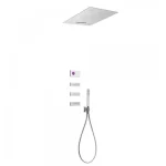 Kedvezmény Tres Shower Technology falba építhető elektronikus termosztátos zuhanyrendszer CHROMOTHERAPY 09286402