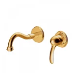 Outlet Tres-Clasic egykaros fali mosdócsaptelep 210 mm-es kifolyóval arany 24220001OR