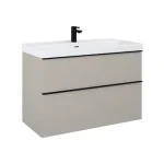Bestseller AREZZO design MONTEREY 80 cm-es alsószekrény 2 fiókkal Matt beige színben, szifonkivágással AR-168588
