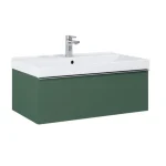 AREZZO design MONTEREY 80 cm-es alsószekrény 1 fiókkal Matt Zöld színben, szifonkivágással AR-168560 Alacsony ár
