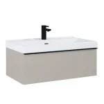 AREZZO design MONTEREY 80 cm-es alsószekrény 1 fiókkal Matt Beige színben, szifonkivágással AR-168587 Olcsóbb