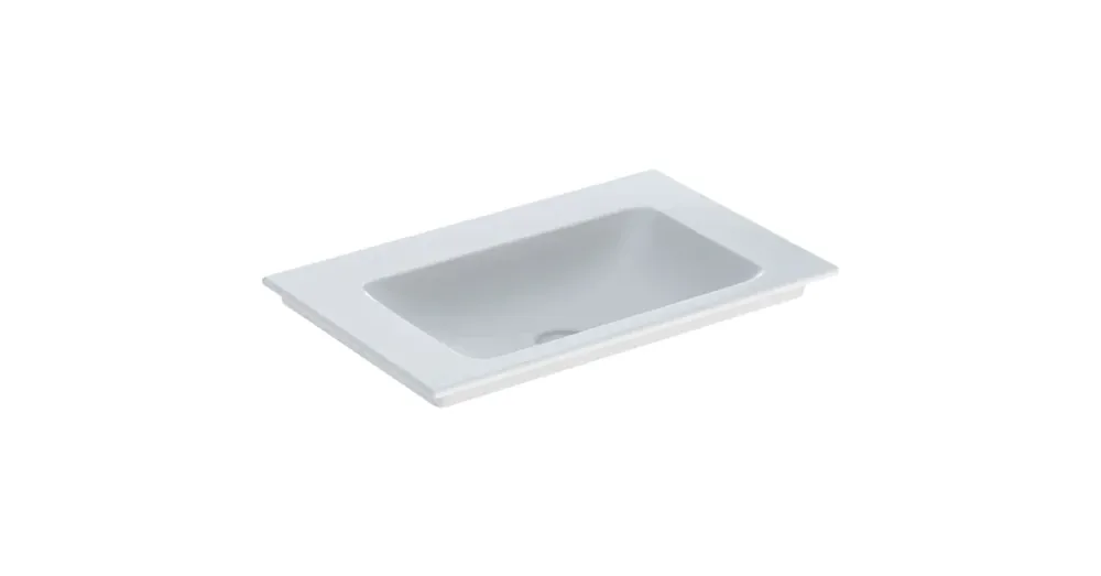 Geberit ONE mosdó alsószekrényhez, függőleges lefolyóval, 75x48cm, csaplyuk és túlfolyó nélkül, fehér / KeraTect (505.011.01.2) Legnépszerűbb