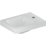 Akciós ár Geberit iCon Light kézmosó, 38x14x28cm, csaplyuk jobb oldalt, túlfolyó nélkül, fehér (501.830.00.1)