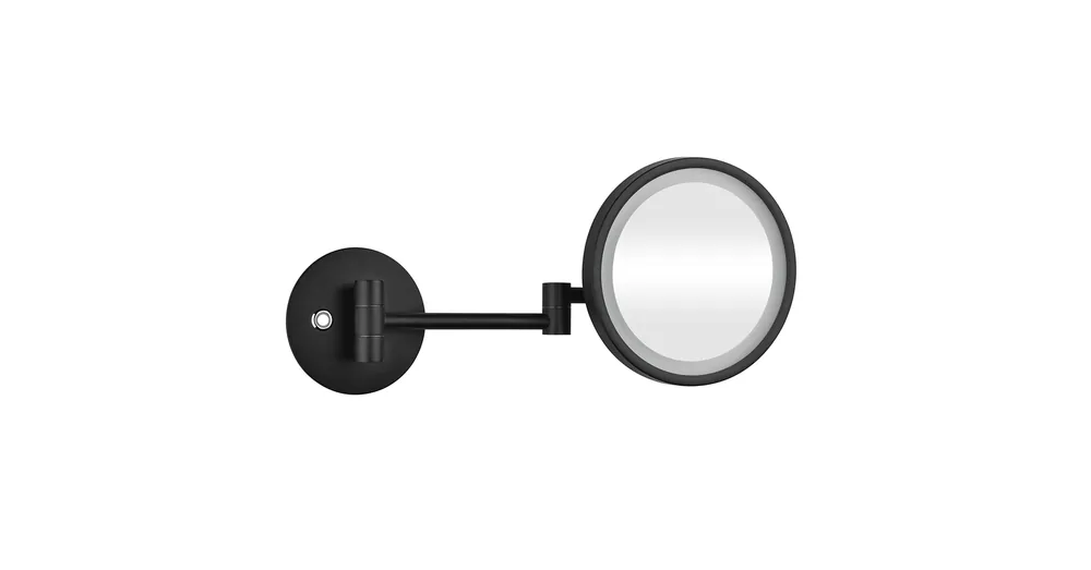 SAPHO BEMETA DARK Kozmetikai tükör LED világítással, 255x200x400mm, átm:200mm, fekete (112101140) Olcsóbb