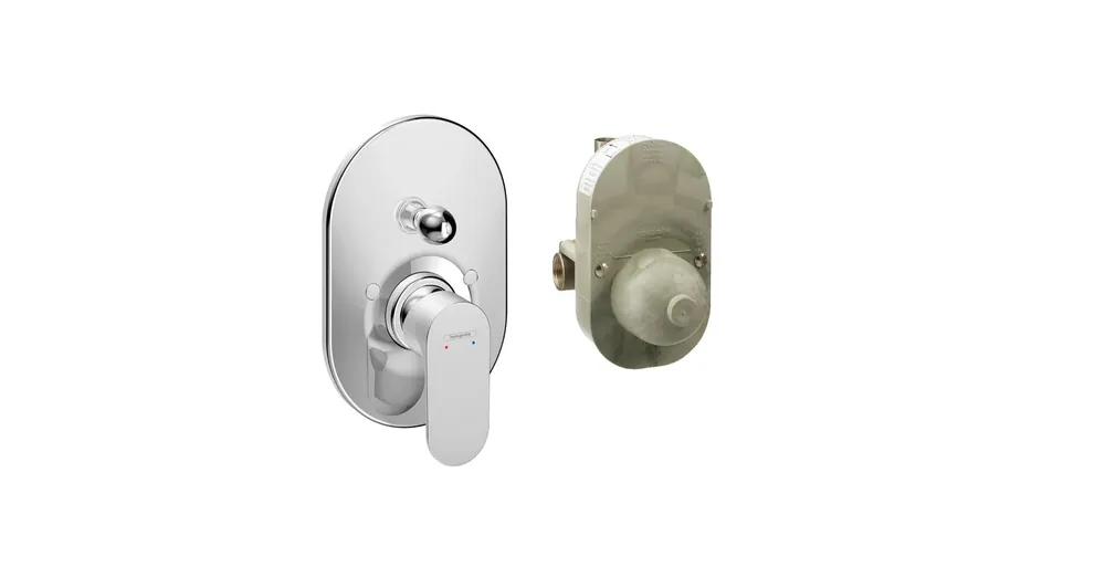 Biztonságos fizetés Hansgrohe Rebris S falsík alatti kád/ zuhany csaptelep alaptesttel, króm, 72448000