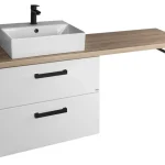 Akció SAPHO AQUALINE VEGA bútorszett, csaptelep nélkül, 144,5x61,4x45cm, fehér (VG073-02)