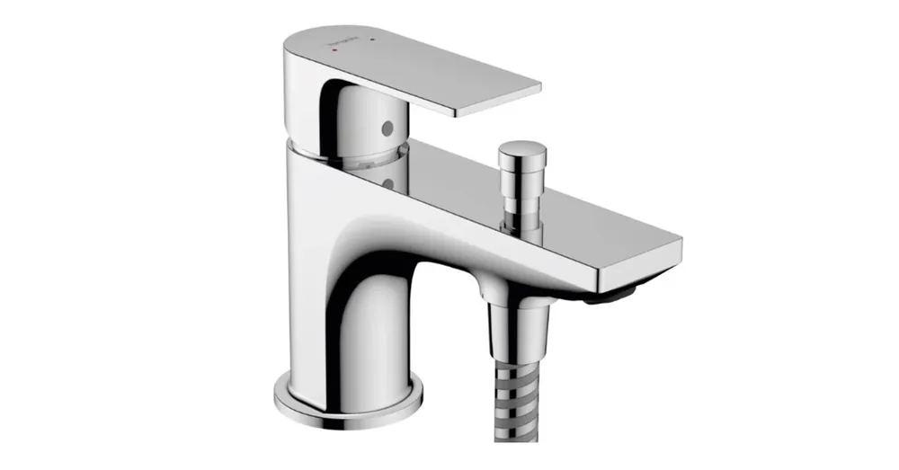 Hansgrohe Rebris E szögletes egykaros kád- és zuhanycsaptelep Monotrou, 2 átfolyási mennyiséggel, króm 72437000 Gyors szállítás