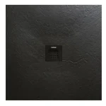 AREZZO design SOLIDSoft zuhanytálca 90x90 cm, FEKETE, színazonos lefolyóval AR-9090B Biztonságos fizetés