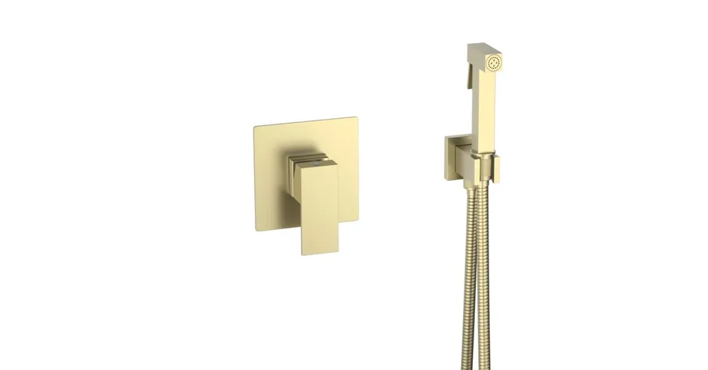 Utolsó esély AREZZO design CUBEFIELD falsík alatti bidé csaptelep kézizuhannyal, arany AR-4407G