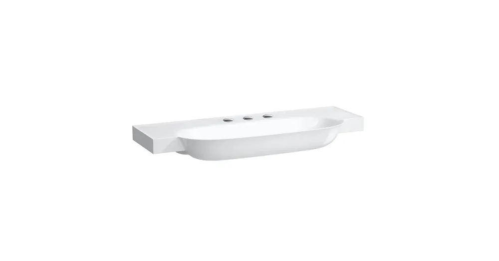 LAUFEN THE NEW CLASSIC Alsószekrényre illeszthető mosdó, három csaplyukkal, túlfolyónyílás nélkül, Fehér LCC bevonattal H8138584001581 Szuper ajánlat