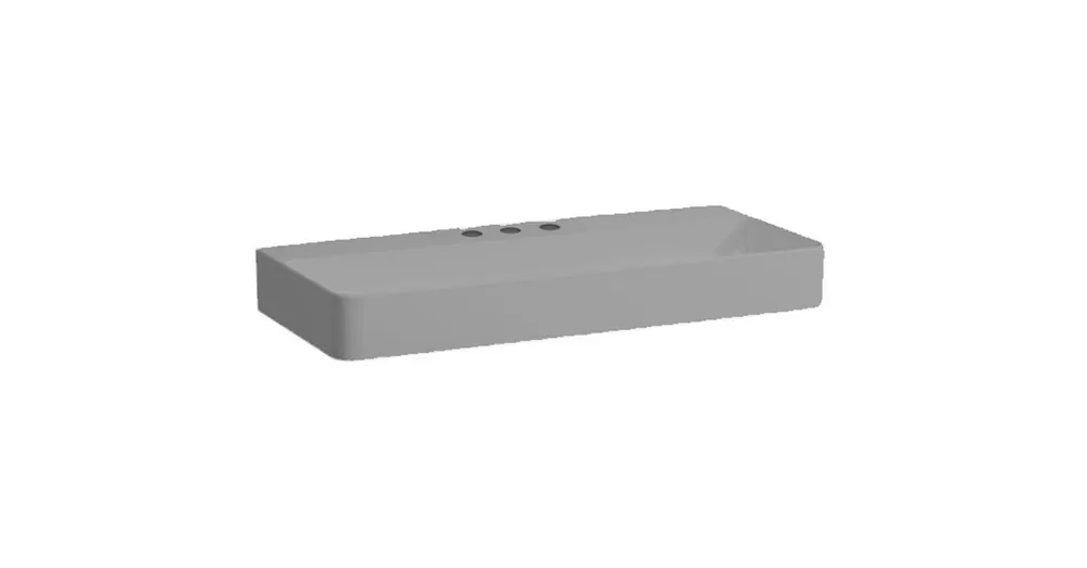 LAUFEN VAL Mosdótál, alsó felülete csiszolt, három csaplyukkal, túlfolyónyílás nélkül, Graphite matt H8162877581581 Olcsóbb