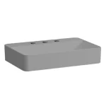 LAUFEN VAL Mosdó tál, csaplyuk paddal, három csaplyukkal, túlfolyónyílás nélkül, Graphite matt H8122857581581 Olcsóbb