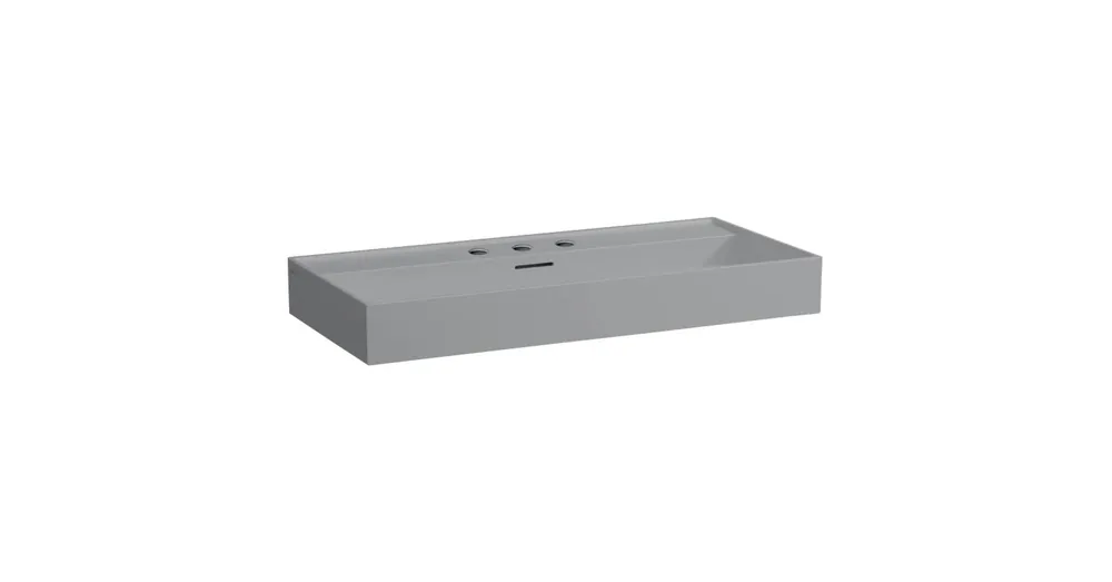 Legkelendőbb LAUFEN Kartell LAUFEN Mosdótál, alsó felülete csiszolt, 3 csaplyukkal, Graphite matt H8163377581081