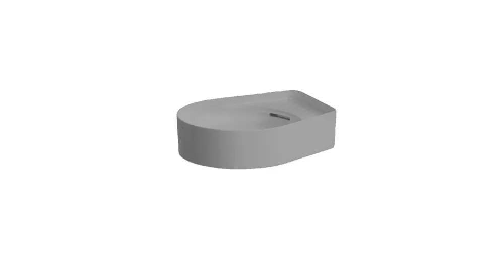 LAUFEN VAL Mosdó tál, félig száraz zónával, illetve armatúrapaddal, csaplyuk nélkül, Graphite matt H8122817581091 Biztonságos fizetés