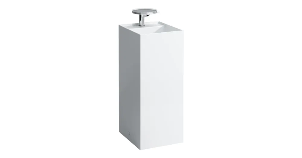 LAUFEN Kartell LAUFEN Szabadon álló mosdó, speciális rejtett lefolyóval, túlfolyónyílás nélkül, egy csaplyukkal, Fehér LCC Active bevonattal H811331A001111 Ne maradj le