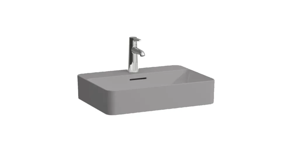 LAUFEN VAL Mosdó tál, csaplyuk paddal, egy csaplyuk, középen, Graphite matt H8122847581041 Bestseller