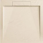 Expressz szállítás AREZZO design STONE pala hatású öntött márvány zuhanytálca, 90x90 cm-es, beige AR-DYT099LBG