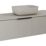 AREZZO design MONTEREY GLASS 120 cm-es alsószekrény 1 fiókkal, beige AR-169482 Vásárlói kedvenc